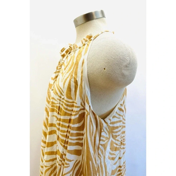 NWT NINE WEST Women Sleeveless Keyhole Full Length Lined Brown Maxi Dress Size L - Picture 5 of 11